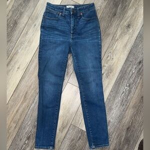 Madewell Curvy High Rise Skinny Jeans Size 28 Dark Wash Stretch